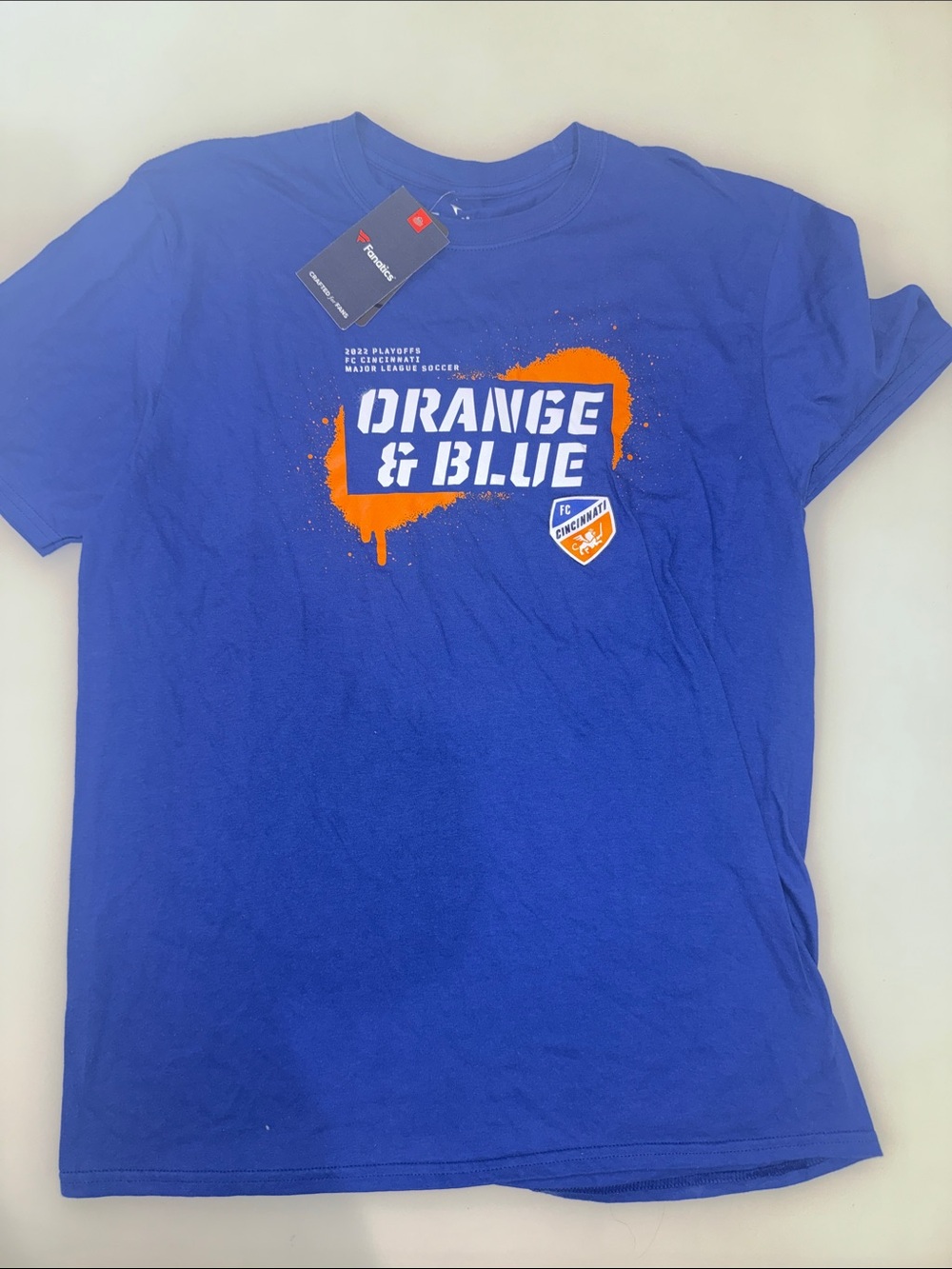 Fanatics Royal Blue Tee with Orange & White Graphic 2022 MLS